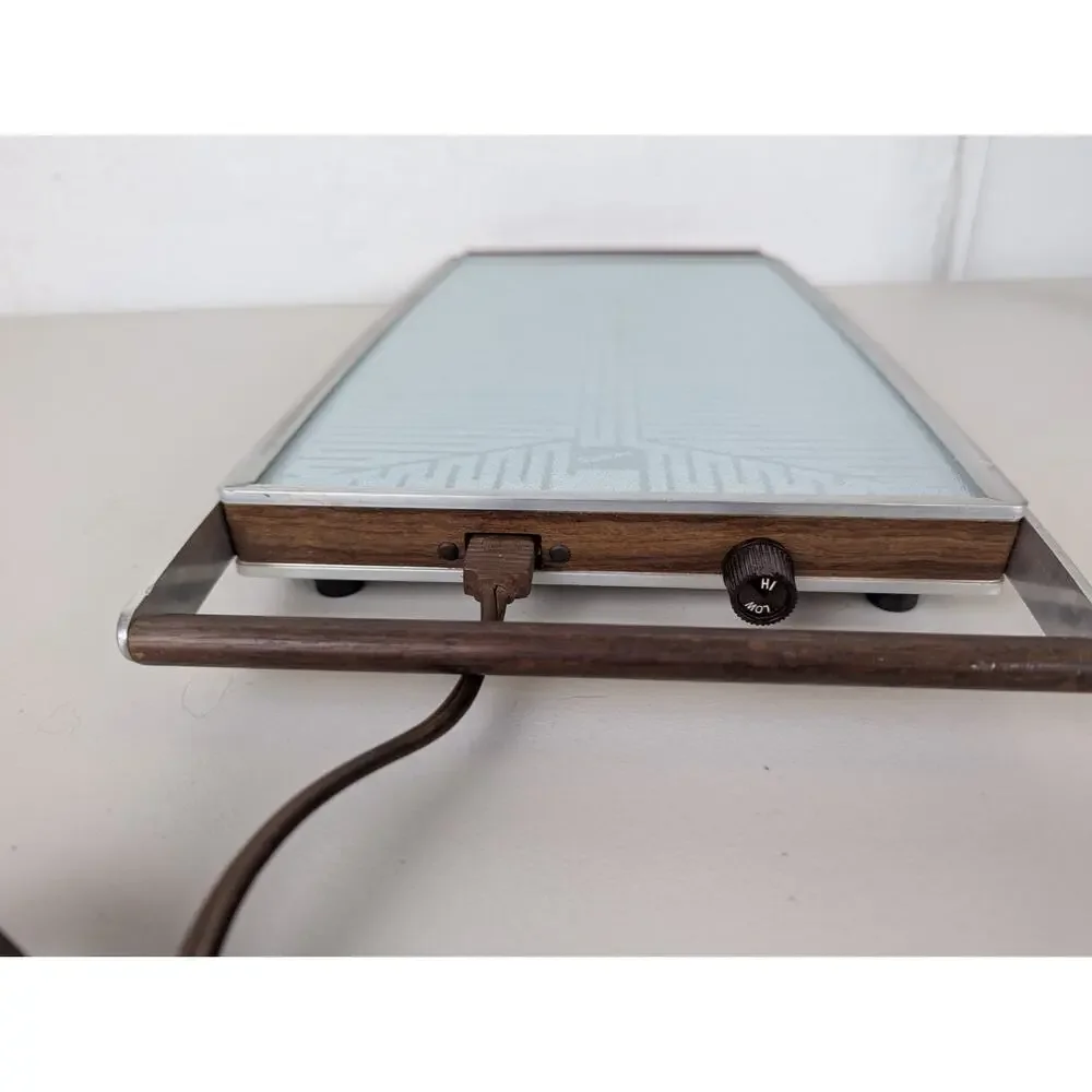 Vtg Salton Hot Tray Rectangle Serveware Dining Entertaining MCM TESTED working